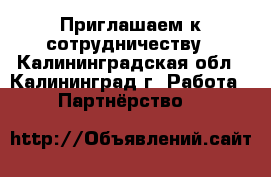 Приглашаем к сотрудничеству - Калининградская обл., Калининград г. Работа » Партнёрство   